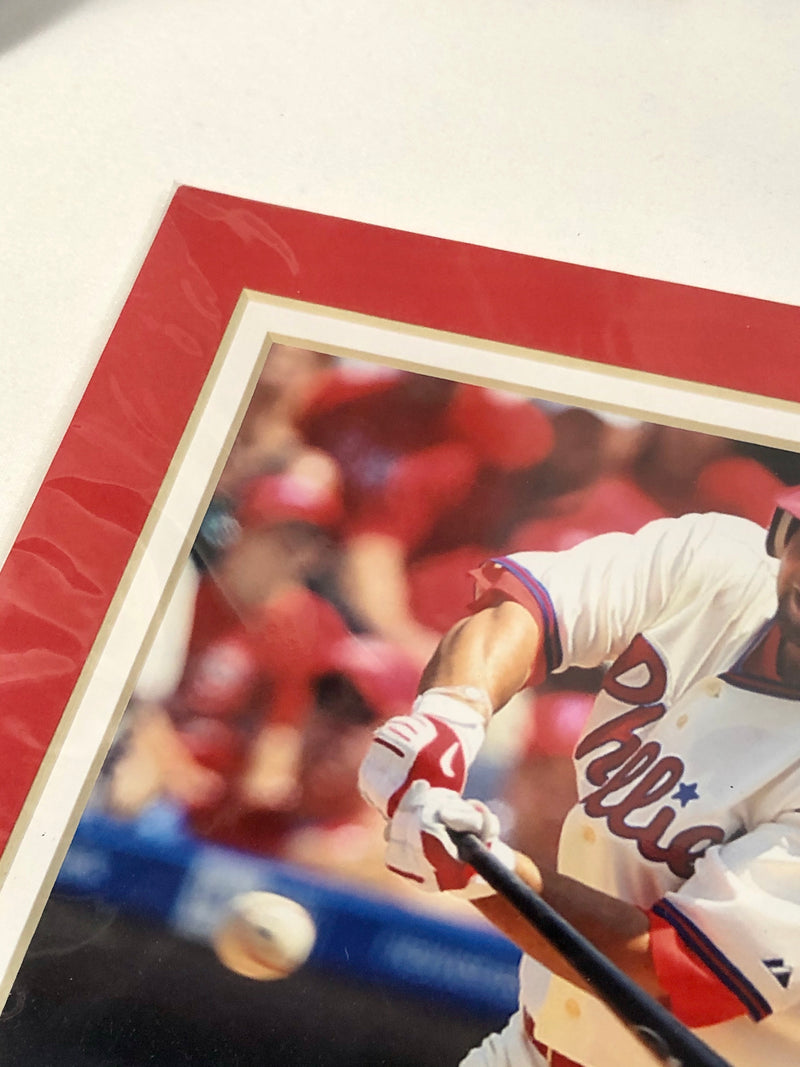 Shane Victorino Phillies 2008 World Series Matted Print 11x14