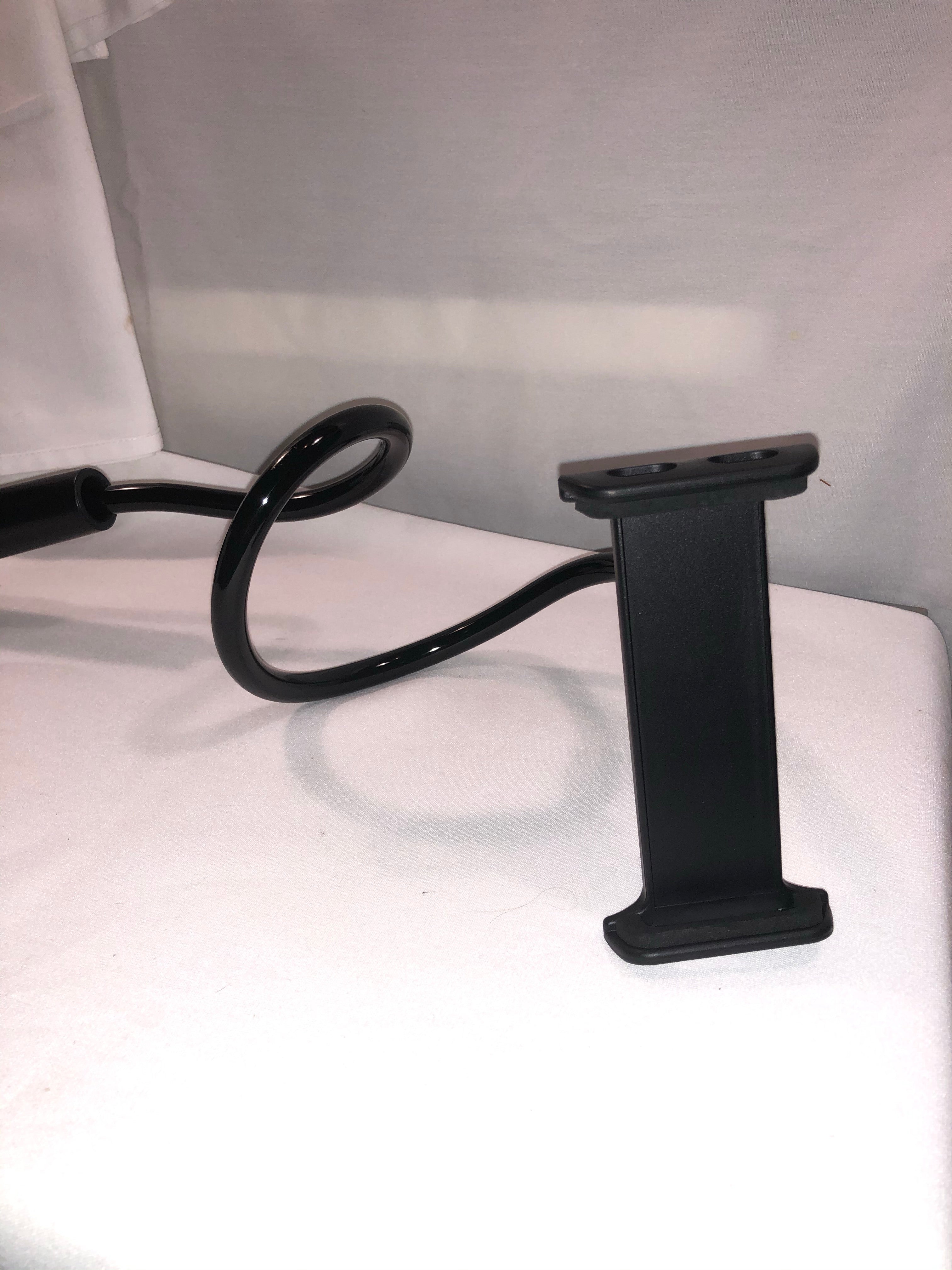 Cell phone holder with clamp